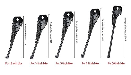 USONG Children's Bicycle Single-side Stand Folding Bicycle Bracket Children's 12" 14" 16" 18" 20" Bicycles Accessories Bike Racks Bikes Side Kickstand (14 inch)