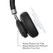 Linner NC80 Active Noise Cancelling Headphones, Bluetooth Headphones with Microphone Hi-res Audio Wireless Headphones On Ear Touch Controls with 34H Playtime for Travel Work Gaming- Black