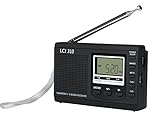 LCJ Portable Digital Shortwave Radio Receiver and FM AM Radio with World Band Transistor (Black)