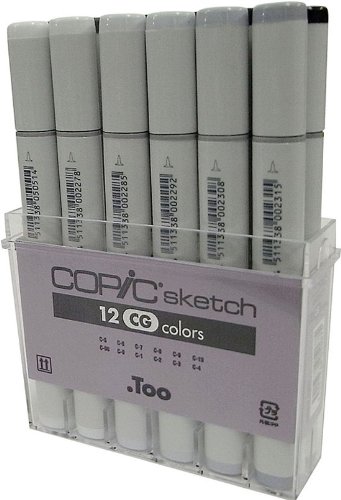 2 Copic+Markers+12+Piece+Sketch+Cool