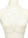 Boosic Sexy Bikini Bralette Chain Harness Necklace Crossover Body Chain for Women Silver