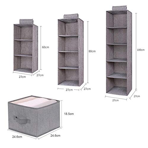 Blue Stones Household Creative Hanging Organizer Drawer Box Holder Cloth Underwear Bra Women Towels Storage Supplies Wardrobe Closet Case - Thumbnail 7