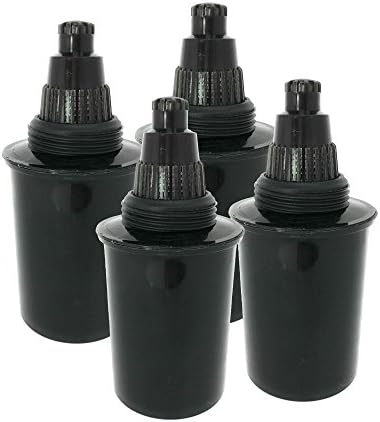 Naples Naturals Alkaline Water Pitcher Filter Replacement Designed for Models Original and Slimline (4-Pack Black)