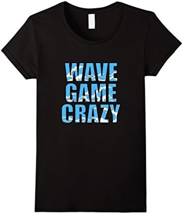 Women's Wave Game Crazy Fitted T-Shirt XL Black