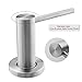 seafulee Sink Soap Dispenser Solid Heavy Modern Stainless Steel Brushed Nickel Deck Mounted Well Built Sturdy Kitchen Sink Countertop Soap Dispenser, Large Capacity 17 OZ Bottle