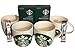 Starbucks Share the Cheer 4 14 Ounce Porcelain, Mugs Holiday Cheer Set with Biscotti K-Cups and Swiss Miss Hot Cocoa