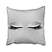 Emvency Square 16x16 Inches Decorative Pillowcases eye silver gray glitter black glam makeup eyes beauty lumbar pillow Cotton Polyester Decor Throw Pillow Cover With Hidden Zipper For Bedroom Sofa