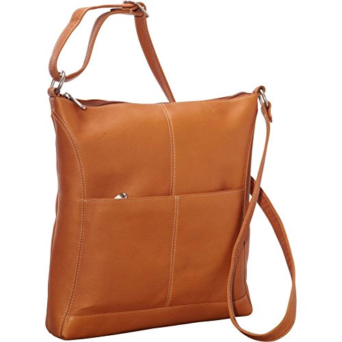 Le donne leather easy slip cross-body bag, tan