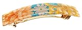 France Luxe Classic Rectangle Barrette - Chrysanthemum