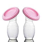 Newtion 2Pcs Babies Portable Silicone Comfortable Manual Breastmilk Pump Suction For Travel