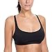 CRZ YOGA Women's Low Impact Strappy Sports Bra - Low Cut Wirefree Padded Yoga Bra Criss Cross Back Black X-Large