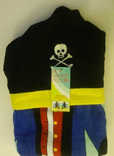 Kids Beach Hoodie Towel - Pirate - 100% Cotton - 24" X 48"