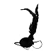 Sultry Black Feather Plume Pirate Queen Sequined Eye Patch