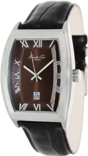 Kenneth Cole New York Silver with Croco-Embossed Strap Men's watch #KC1916