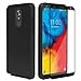 IDEA LINE LG Stylo 5 Case/LG Stylo 5V/LG Stylo 5 Plus/LG Stylo 5X Phone Case with Tempered Glass Screen Protector,Heavy Duty Protection Hybrid Hard Shockproof Slim Fit Cover - Black