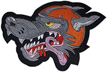 Mad Wolf Kingsize Big Back Patch Iron on Sew on Biker 6.69 Inch / 9.44 Inch