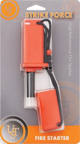 UST StrikeForce Fire Starter with Durable Construction and Lanyard for Camping, Backpacking, Hiking, Emergency and Outdoor Survival