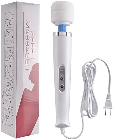 Body Harmony Elite High Intensity Therapeutic Magic Wand Massager,10 Powerful Speeds &Pulsating Patterns Multi-Vibration for Muscle Aches & Sports Recovery(White)