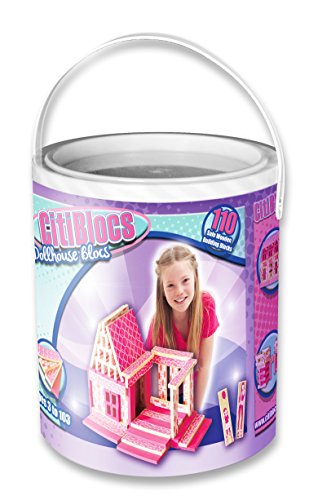 CitiBlocs 110-Piece Pretty in Pink Doll House Set