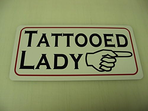 TATTOOED LADY Retro Vintage Metal Sign Casino Carnival Fair Machine Candy Circus Amusment