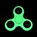 SEENFUN Luminous Tri-Spinner Fidget Toy Stress Reducer Relief EDC ADHD Autism Finger Toy for Killing Time Gray-White