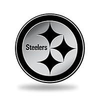 Rico Industries NFL Pittsburgh Steelers Chrome Finished Auto Emblem 3D Sticker