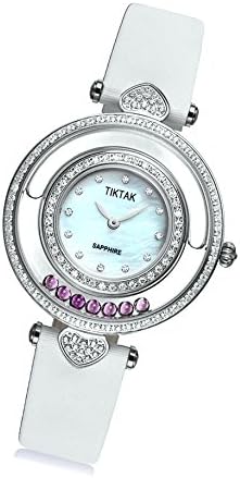 Womens Watches, TIKTAK Fashion Perfume Design Ladies Wrist Watches Swiss Quartz Sapphire with Leather Strap White