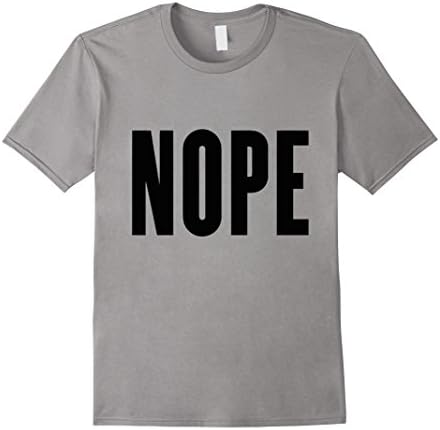 Men's Funny Nope Negative Nellie No T-shirt 2XL Slate