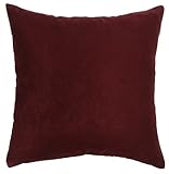DreamHome - Solid Faux Suede Euro Pillow Cover, 26