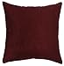 DreamHome - Solid Faux Suede Euro Pillow Cover, 26" X 26" - Burgundy