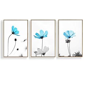3 Piece Canvas Wall Art for Living Room, Bedroom Green Plants Framed Canvas Prints for Home Decoration Ready to Hang - 16"x24"x3 Panels