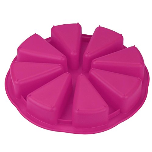 8 Points-Silicone Bakeware Baking Food Mold ,Tuscom Scone Cake (Hot Pink)