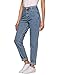 AKEWEI Women's Jeans, Evensleaves High Waist Solid Vintage Straight-Leg Denim Pants