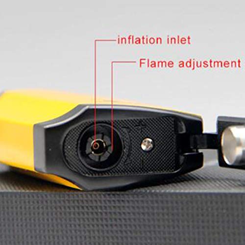 Cohiba Cigar Torch Lighter with Punch 2 Torch Jet Flame Butane Refillable High Quality Lighters Without Gas (Yellow)