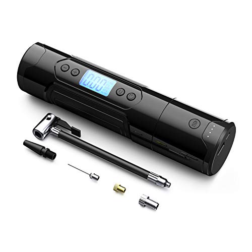Portable Air Compressor Tire Inflator for Car Tires, Beaspire Car Tire Air Pump for Inflatables with Gauge 3000mAh 12V AC DC Lithium Battery 150PSI for Car Bicycle Tires and Other Inflatables
