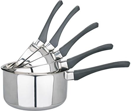 Kamberg - 0008076 - Set 5 Casseroles 12 / 14 / 16 / 18 / 20 cm - Acier Inoxydable Haute Qualité - Poignée anti chaleur Bakélite Noire - Tous feux dont induction - Cuisine A Vivre Kamberg - 0008076 - Set 5 Casseroles 12 / 14 / 16 / 18 / 20 cm - Acier Inoxydable Haute Qualité - Poignée anti chaleur Bakélite Noire - Tous feux dont induction