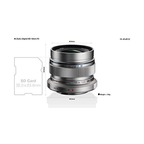 Olympus M.Zuiko Digital ED 12mm F2.0 Objektiv, lichtstarke Festbrennweite, geeignet für alle MFT-Kameras (Olympus OM-D… – Bild 3