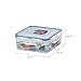 LOCK & LOCK Easy Essentials On The Go Meal Prep Lunch Box, Airtight Containers with Lid, BPA Free, Square (4 Section) -29 oz, Clear