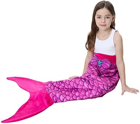 Kids Mermaid Tail Blanket Gilrs Fleece Sleep Bags