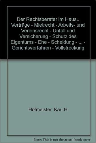 Der Rechtsberater Im Haus Vertrage Mietrecht Arbeits U