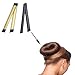2ct Hair Styling Disk Donut Bun Maker Former Foam French Twist Hairstyle Clip DIY Doughnuts Hair Bun Tool- 2 Shades: Black & Light Brown (Black & Blonde)