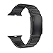 LDFAS Compatible for Apple Watch Band 44mm/42mm, Titanium Metal Watch Strap with Double Button Clasp Compatible for Apple Watch Series 5/4/3/2/1, Black primary