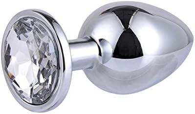 PaeYim Jewelry Birth Stone Design Stainless Steel A-n-a-l Bu-tt Pl-ug-Transparent(Small)