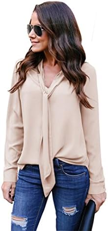 KaiCran Womens Long Sleeve Blouse Formal Office Work Wear Uniform Blouse Ladies Shirt Top