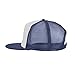 DALIX Flat Billed Trucker Cap with Mesh Back in Navy-White