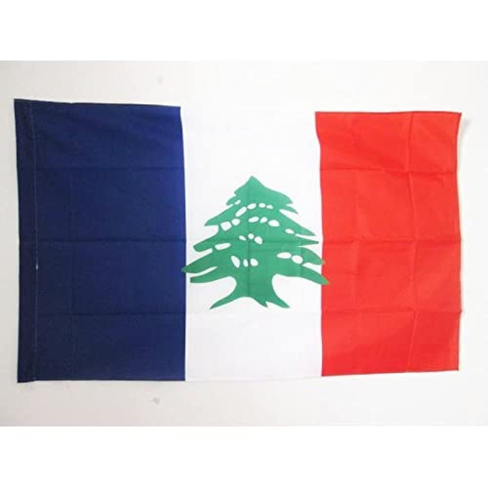 AZ FLAG - French Lebanon 1920-1943 Flag - 3x5 Ft - historic lebanese Banner with Sleeve - 100% Polyester - Fade Resistant - Vivid Colors - 3' x 5' Feet - 150x90 Cm