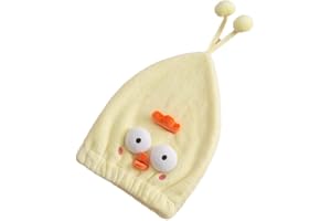 Hair Drying Caps, Ultra Absorbent Microfiber Shower Wrap Towels Soft Cute Cartoon Quick Drying Bath Hat Towel Wrap for Wet Lo