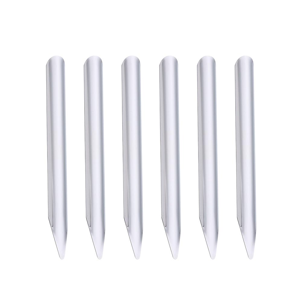 Photo 1 of 6 Pcs 6 Inch Lab Spatula, Stainless Steel Lab Scoop Spatula with Rounded Pointed, Curved Metal Jewelry Bead Scoop for Mixing Powders Pastes, Transferring Scooping, Classrooms, Household Tool