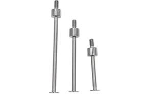 SUXING Flat Contact Points for Dial Indicator Depth Gauge 0.4mm Thickness 5mm Diameter M2.5 Thread(A Set)