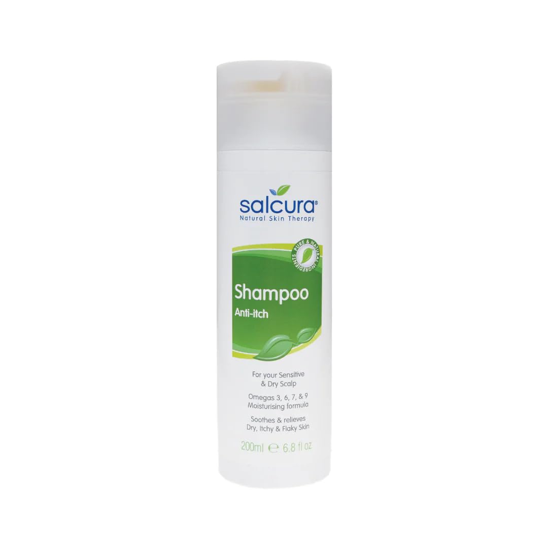 Salcura Natural Skin Therapy, Omega Rich Shampoo, Perfect For Anyone With A Sensitive Scalp Looking To Avoid Harsh, Scalp-Upsetting Chemicals 200ml